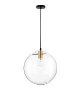 Clear Glass Gold Metal LED E27 1x12 Watt 100-240 Volt IP20 Bulb Excluded D: 30 H: 187 cm