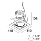 24229 9030 B Delta Light IMAX Ii Square Adjustable Soft утопленный светильник — фото 1