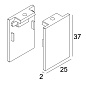 FTL35 WG - END CAP SET W белый Delta Light линейный светильник — фото 1