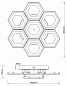 10204/7LED Escada Hexagon потолочный светильник, 18.6Вт, 3000-6500K, 8775лм, белый