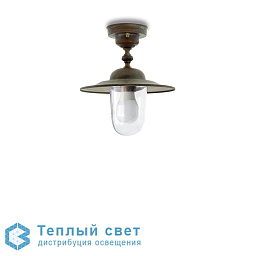 уличный потолочный светильник с куполообразным плафоном и цепным подвесом