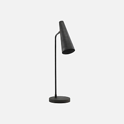 настольная лампа с матовым чёрным корпусом и поворотным плафоном