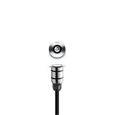 Грунтовый проходной светильник Simes Nanoled круглый 45mm S.3340
