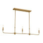 Pallas 48.25" 3 Light Linear Chandelier Brushed Natural Brass люстра 52519BNB Kichler — фото 8
