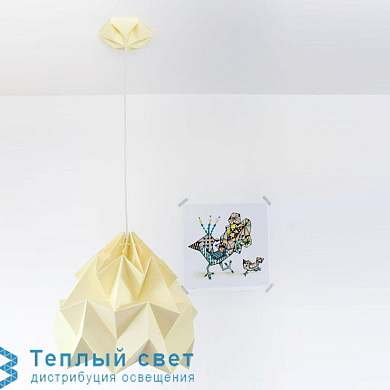 MOTH подвесной светильник Studio Snowpuppe Moth XL Canary Yellow + Cord White + Kroonuppe Canary Yellow