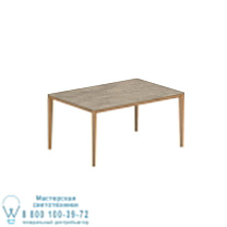 СТОЛ U-NITE 150X100CM ИЗ ТИКА С КЕРАМИЧЕСКОЙ СТОЛЕШНИЦЕЙ TERRA SABBIA Royal Botania