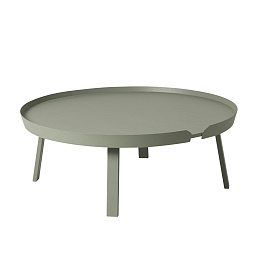 AROTABXL07 Muuto Around журнальный столик пыльно-зелёного цвета с округлой формой