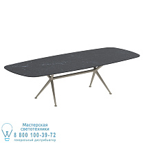 EXES СТОЛ 300X120CM АЛЮМИНИЕВЫЕ НОЖКИ SAND - СТОЛЕШНИЦА СТОЛА CERAMIC NERO MARQUINA Royal Botania