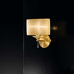 9027/1A Gold ambra IDL Fashion настенное бра с двумя плафонами цвета амбра