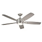 56" Tranquil LED Weather+ Outdoor Ceiling Fan Brushed Nickel уличная люстра-вентилятор 310130NI Kichler — фото 7