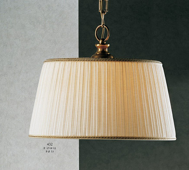 подвесной светильник с тканевым абажуром цилиндрической формы