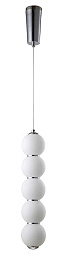 DESI SP5 CHROME/WHITE Crystal Lux DESI подвесной светильник с каскадом из белых шаров на металлическом подвесе