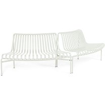 Palissade Park Dining Bench OUT/OUT, стартовый комплект, сталь, порошковая окраска, кремово-белый