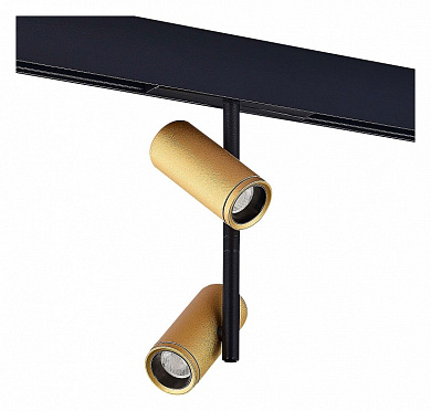 двухмодульный трековый прожектор в золотом корпусе для магнитного трека 48V