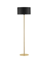 Brass Gold & Black Metal & Fabric LED E27 1x12Watt 100-240Volt IP20 bulb excluded D: 45 H: 164, 8 cm