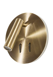 CLT 223W BZ Crystal Lux Twin настенное бра с латунным покрытием и цилиндрическим источником света