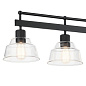 Eastmont 5 Light Linear Chandelier Black  and Walnut Wood люстра 52404BK Kichler — фото 9