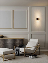 Platinum Gold Metal, Sandy Black Base & Clear Structured Acrylic LED 9 Watt 220-240 Volt 739Lm 3000K IP20 L:10 W:12.3 H:22 cm