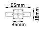 1408/002 CLT 0.211 Crystal lux Соединитель линейный (однофазный) х Черный