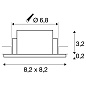 1007347 SLV NEW TRIA® 68 mount. ring square IP65 bl монтажное кольцо — фото 4