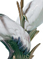 1001611 Lladro Courting Cranes фарфоровая композиция с журавлями на каменной подставке — фото 1