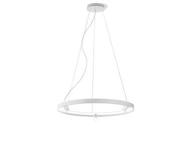 подвесной светильник кольцевой формы с белым рассеивателем