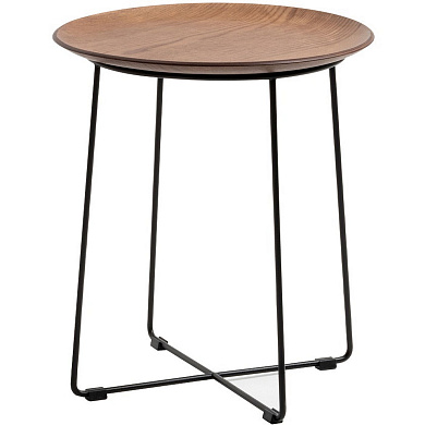 04928SN Kartell Smart Wood Collection Журнальный столик из искусственного дерева, темный бук / черный
