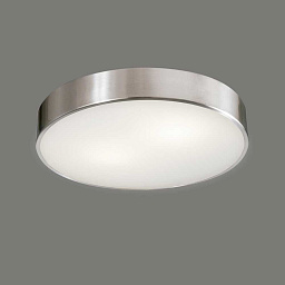 P03952NSL ACB Iluminacion Dins накладной потолочный светильник круглый никелированный с матовым рассеивателем