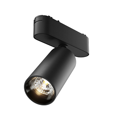 магнитный трековый светильник цилиндрической формы черного цвета с LED модулем Radity