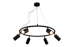 CLT 015C6 D600 BL Crystal Lux Rivo подвесной кольцевой светильник с несколькими точечными источниками света
