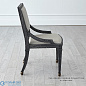 Seine Side Dining Chair-Black w/Grey Leather Global Views кресло