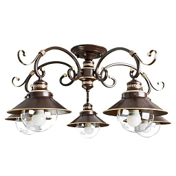 A4577PL-5CK Arte Lamp GRAZIOSO люстра с пятью рожками и абажурами из ткани