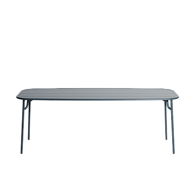 M0743423 WEEK-END Petite Friture Прямоугольный стол садовый металлический серо-синий удлиненный