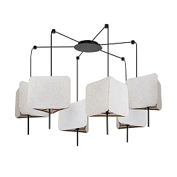 A7084SP-6BK Arte Lamp TRIXIE подвесная люстра с несколькими тканевыми абажурами