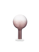 Touch Dimmable Gradient Brown Glass, Gold Metal & Matt White Metal Base LED 3Watt 220-240 Volt 341 Lm IP20 3000K D:20 H: 35 cm