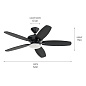 52" Renew Designer Fan Satin Black люстра-вентилятор 330163SBK Kichler — фото 5