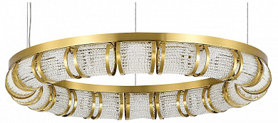 подвесной светильник овальной формы с декоративными хрустальными элементами