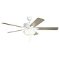 52" Basics Pro Select Fan Matte White люстра-вентилятор 330017MWH Kichler — фото 1