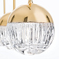 DLU 1737/10 gold/499 BALL Cluster, 10 lamps, 24K gold plated with clear crystal glasses with handmade line cut Orion — фото 1