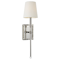 Baxley Sconce полированный никель с льняным абажуром