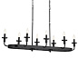 Vetivene 8 Light Linear Chandelier Textured Black люстра 52453BKT Kichler