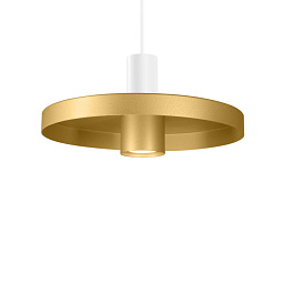 ODREY 1.2 Signal White + Gold Wever Ducre Odrey подвесной светильник плоский белый с золотом