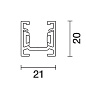 Q614 Low voltage track iGuzzini Surface 48V track - L 500