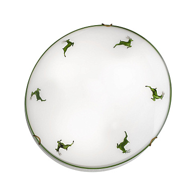 потолочный светильник круглый с латунным декором