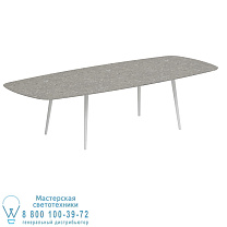 STYLETTO STANDARD ОБЕДЕННЫЙ СТОЛ 300X120CM АЛЮМИНИЕВЫЕ НОЖКИ БЕЛАЯ КЕРАМИЧЕСКАЯ СТОЛЕШНЯ CEPPO DOLOMITICA Royal Botania