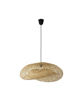 Natural Bamboo & Black Base LED E27 1x12Watt 100-240Volt IP20 Bulb Excluded L:76 W:56 H:170 cm
