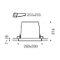 Потолочный светильник Simes Megazip Downlight квадратный Comfort S.5595 — фото 16