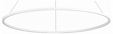 подвесная кольцевая люстра с LED подсветкой белого цвета