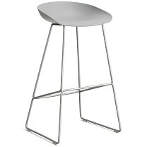 About A Stool AAS 38 High, сиденье H75 см, основание нержавеющая сталь / сиденье полипропилен, бетонно-серое