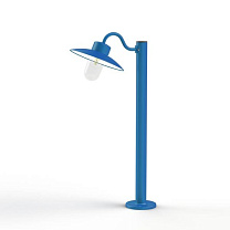 Belcour N° 3; Clear glass E27 60W; Matt azure blue